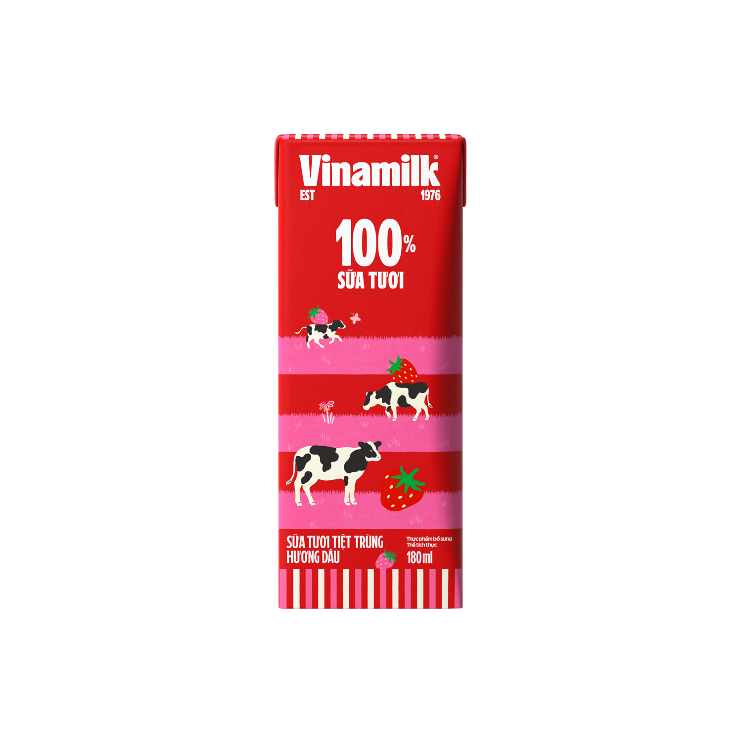 Sữa tươi tiệt trùng 100% Hương Dâu