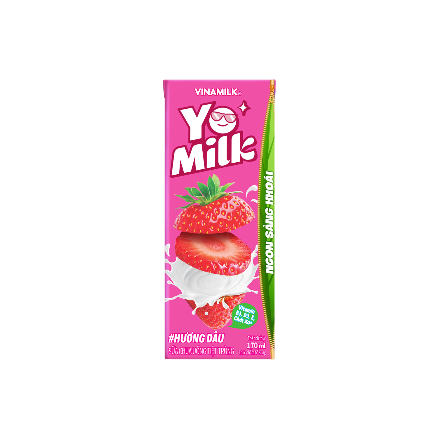 Sữa chua uống tiệt trùng Yomilk Hương Dâu