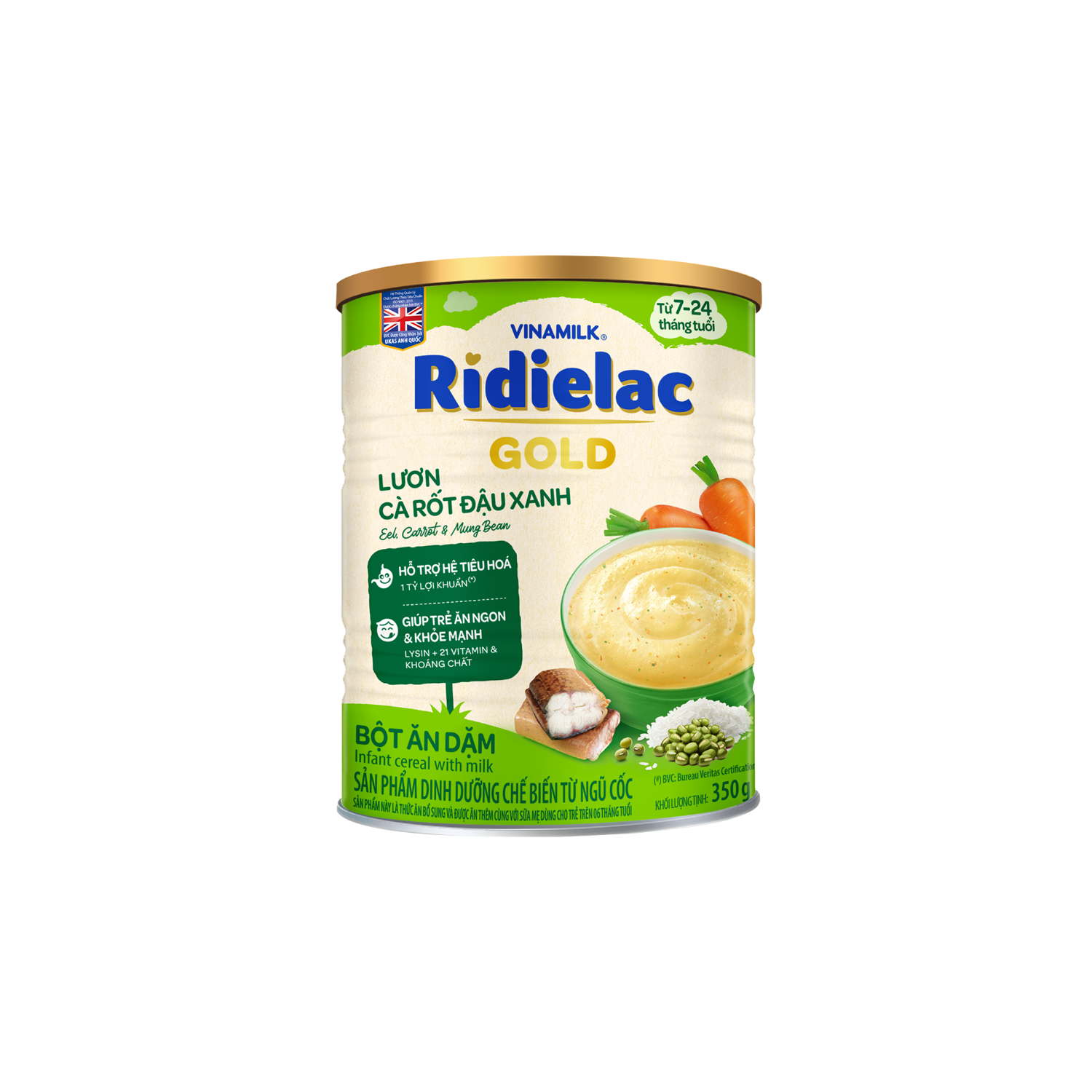 Ridielac Gold Lươn Cà rốt Đậu xanh